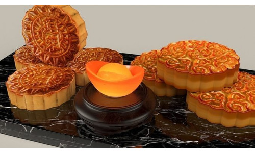 Chinese moon cake  3D model