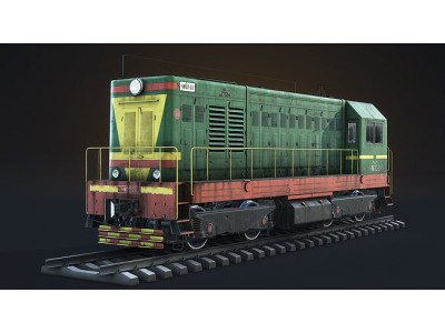 ChME2 Diesel Locomotive Low-poly 3D model