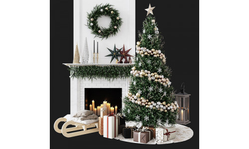 Christmas Decorative set sk 1 3D model