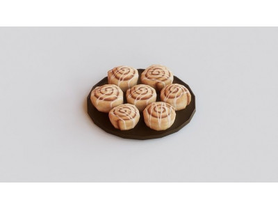 Cinnamon Rolls G49 Low-poly 3D model