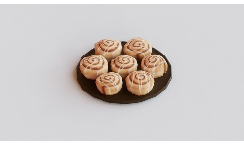Cinnamon Rolls G49 Low-poly 3D model