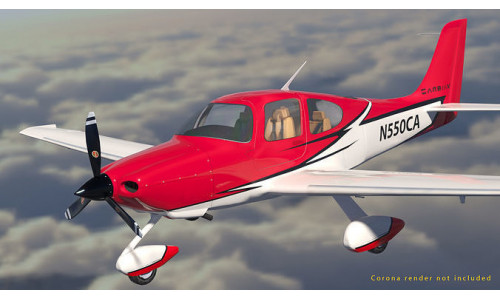 Cirrus SR 22 high detailed model low poly Low-poly 3D model