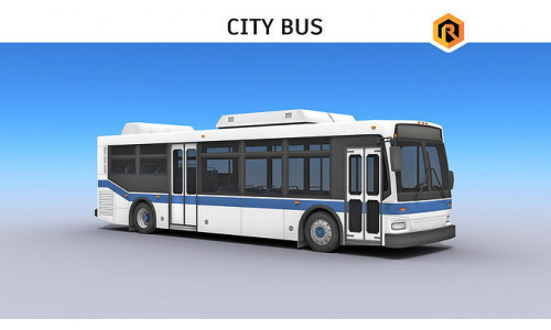 City Bus Low-poly 3D model