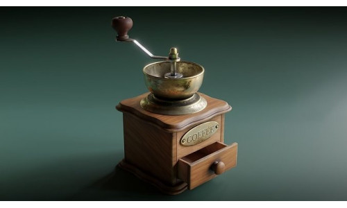 Classic Coffee Grinder Low-poly 3D model