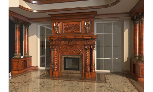 Classic Fireplace 1 3D model