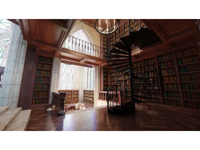 Classic Library for Blender Eevee and Cycles Low-poly 3D model