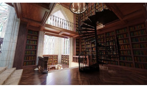 Classic Library for Blender Eevee and Cycles Low-poly 3D model
