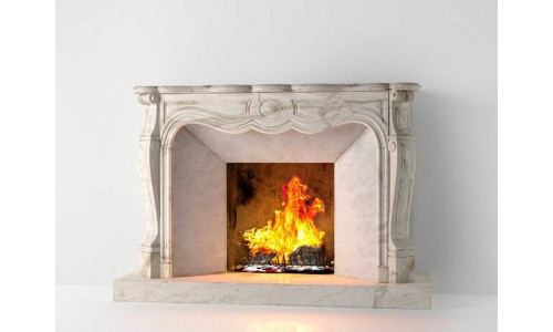 Classic Marble Fireplace 02 3D model