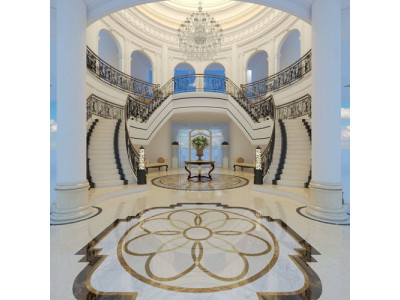 classic stairs entrance hall 3D model