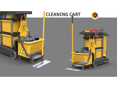 Cleaning Cart Low-poly 3D model