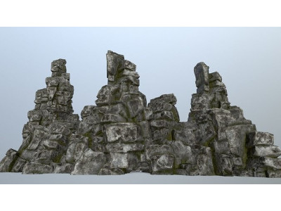cliff Low-poly 3D model