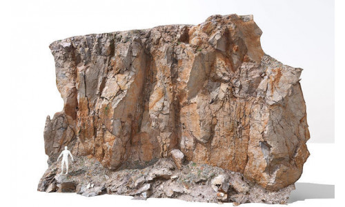 Cliff Large Scan 01 Low-poly 3D model