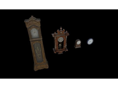 Clocks Pack Low-poly 3D model