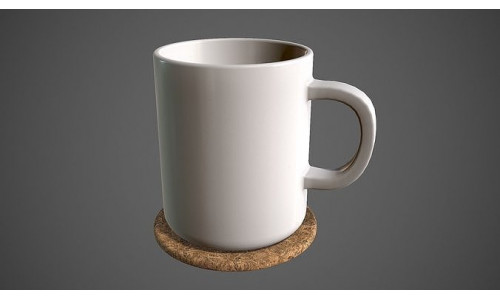 Coffee Mug Porcelain Low-poly 3D model