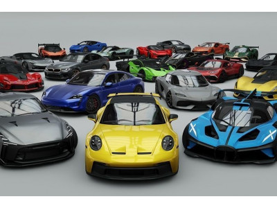 COLLECTION 55 CARS PACK 3D model