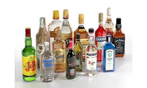 Collection of Alcoholic Drinks 3D model