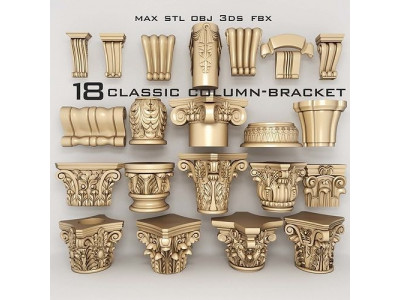 column-bracket 3D model