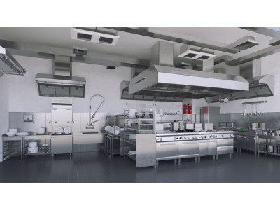 Commercial Kitchen v1 3D model