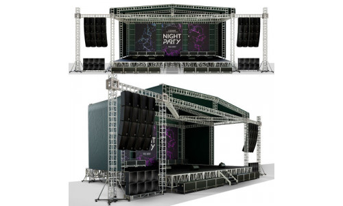 Concert scene 3D model