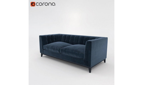 CONNAUGHT PULLED SOFA Blue 3D model