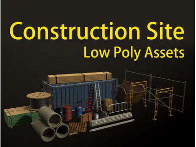 Construction Site Environment Assets - Low Poly Low-poly 3D model