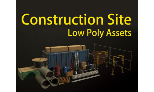 Construction Site Environment Assets - Low Poly Low-poly 3D model
