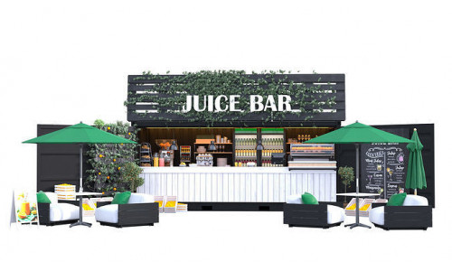 Container Juice Cafe 3D model
