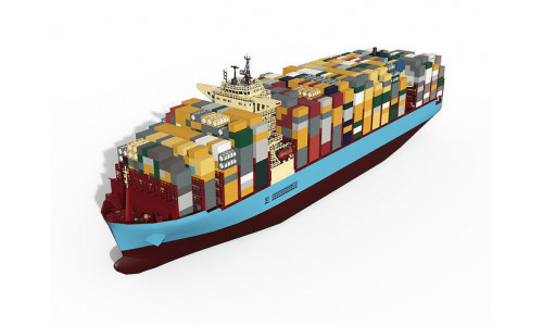CONTAINER SHIP H Class lowpoly Low-poly 3D model