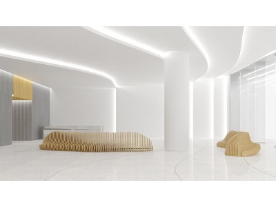 Contemporary lobby in business center 3D model