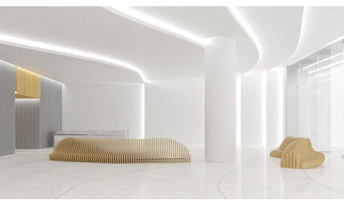 Contemporary lobby in business center 3D model