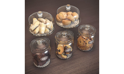 Cookies in Glass Jars 3D model