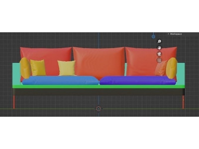 couch modal 3D model