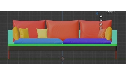 couch modal 3D model
