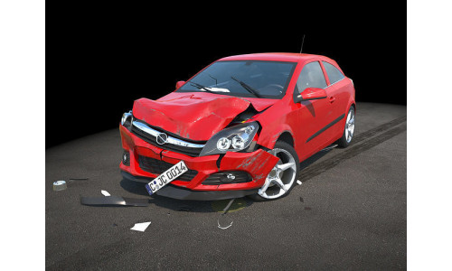 Crashed Wrecked Car 2 Low-poly 3D model