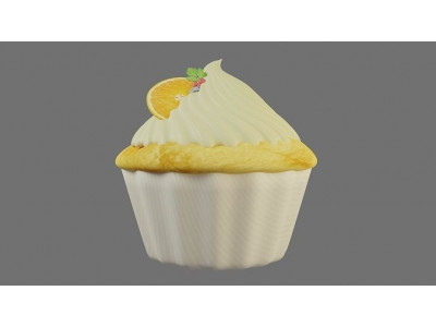 Cupcake Orange 3d Model 3D model