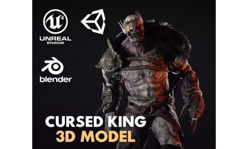 Cursed King Low-poly 3D model
