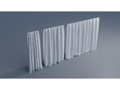 Curtains Low-poly 3D model