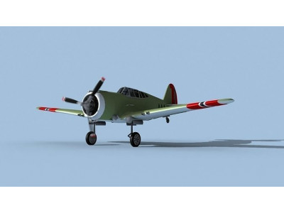 Curtiss H-75C Mohawk V16 Norway 3D model