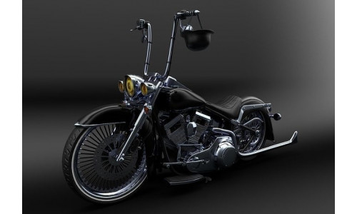 Custom Motorcycle Lowrider Style Low-poly 3D model