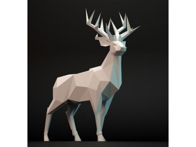 deer lowpoly Low-poly 3D model