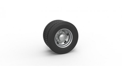 5 Hole Budd rear wheel of old school truck Scale 1 to 25 3D print model