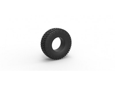 Diecast offroad tire 30 Scale 1 to 25 3D print model