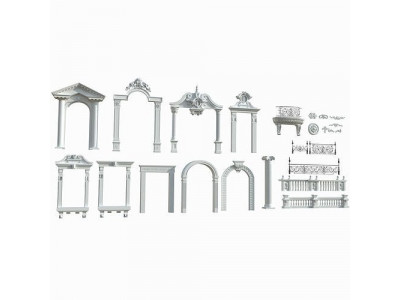 Door Window Decor set 3D model