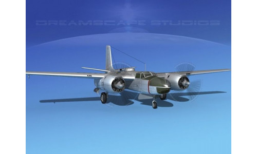 Douglas B-26C Invader Bare Metal 3D model