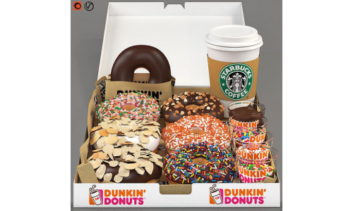 Dounts set 3D model
