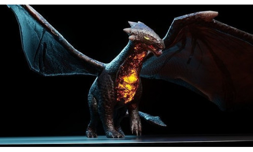 Dragon Character PBR Rigged Low-poly 3D model