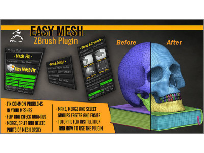 Easy Mesh ZBrush Plugin 3D model