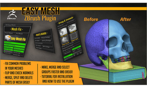 Easy Mesh ZBrush Plugin 3D model
