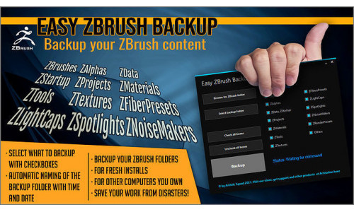 Easy ZBrush Backup 3D model