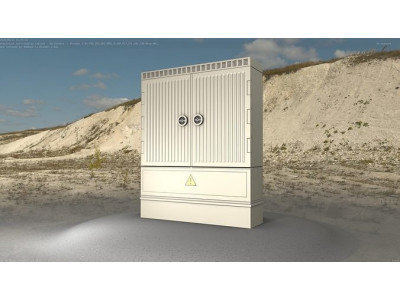 Electrical Distribution Cabinet 135 Low-poly 3D model